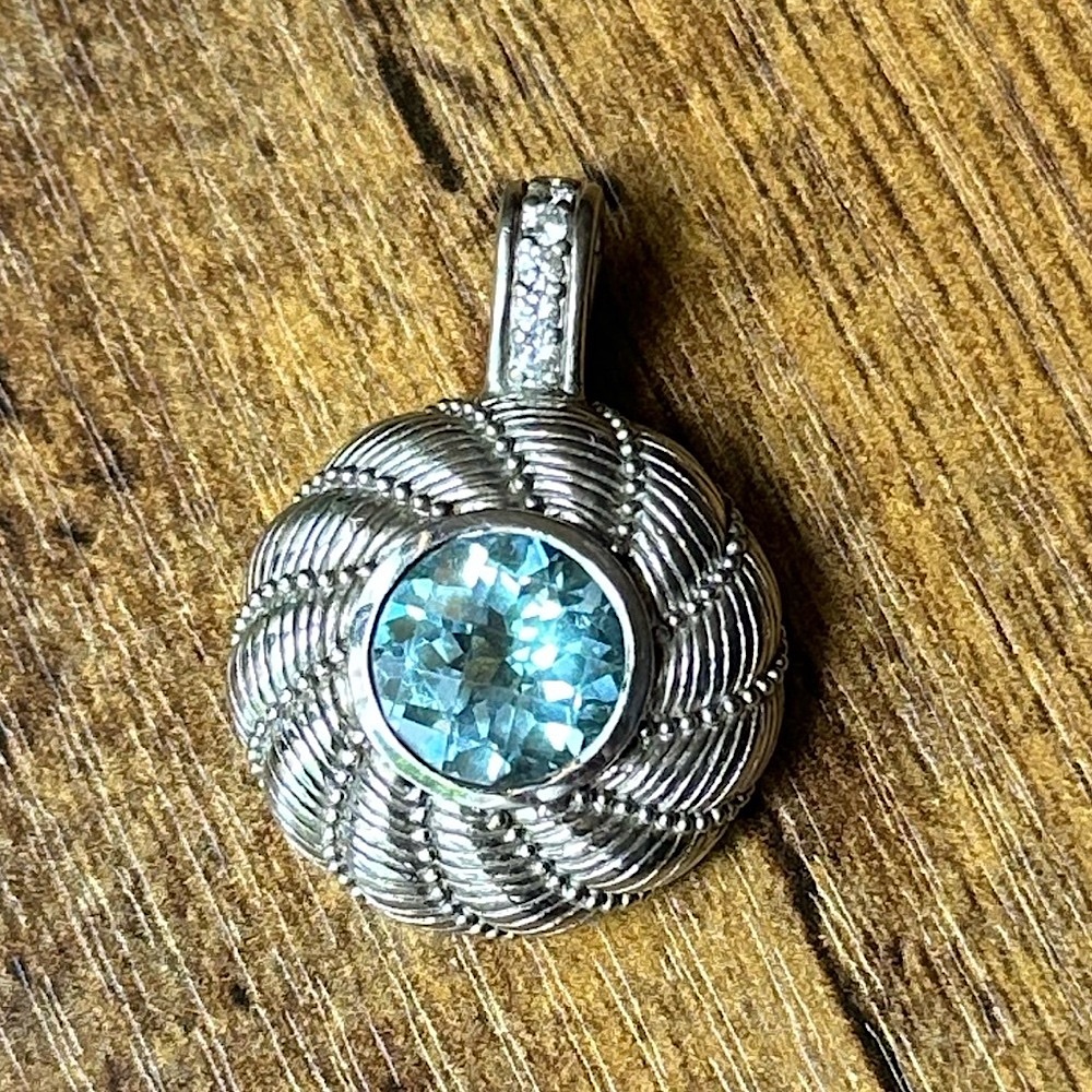 Judith Ripka Blue Topaz Necklace Enhancer